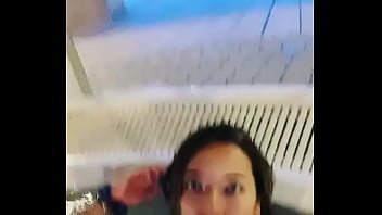 Together at the night pool