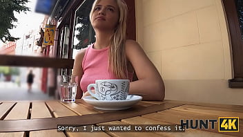 Hunt4k face of cum after coffee with a stranger hot sex with novella night