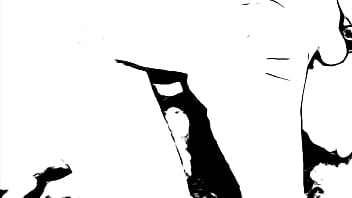 Fuck mature slut in grayscale toon huge dildo