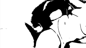 Fuck mature slut in grayscale toon huge dildo