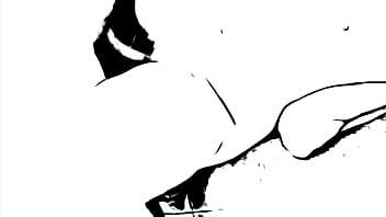 Fuck mature slut in grayscale toon huge dildo