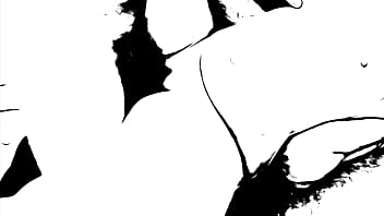 Fuck mature slut in grayscale toon huge dildo