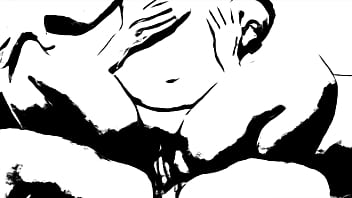 Fuck mature slut in grayscale toon huge dildo