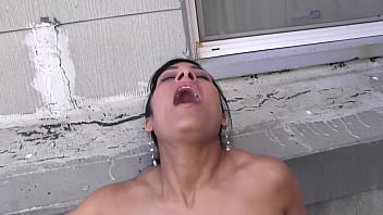 Beretta james strips her white dress and vibrates her lesbian clit