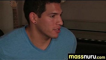 Nuru massage ends with a hot shower fuck 3