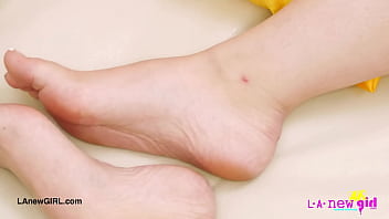 Mesmerizing golden haired goddess naked close up