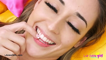 Mesmerizing golden haired goddess naked close up