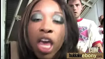 Ebony gangbanged interracial 13