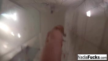 Hot blonde rubs her holes