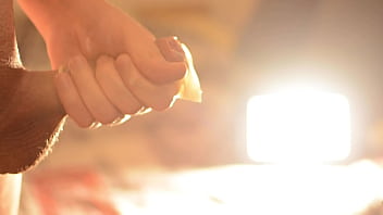 Big cumshot inside the condom