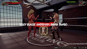 Bambi vs riley nf3d female kinky combat ring
