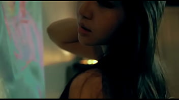 Sexy asian teasing on mirror