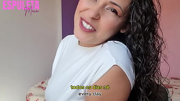 Guided handjob naughty neighbor jerking off