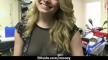 Tight teen fucks a man in front of the camera for cash 27
