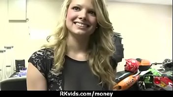 Tight teen fucks a man in front of the camera for cash 27