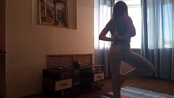 Morning yoga starts dressed and ends naked