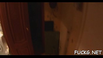 Guy in glasses bangs a slut