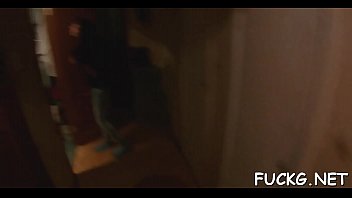 Guy in glasses bangs a slut