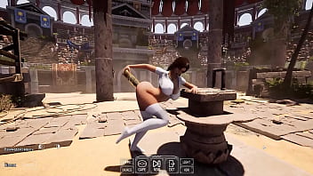 Lara needs to insert a secret mysterious enigmatic phallus into her cave to open another passage 3d hentai game