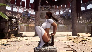 Lara needs to insert a secret mysterious enigmatic phallus into her cave to open another passage 3d hentai game