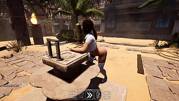 Lara needs to insert a secret mysterious enigmatic phallus into her cave to open another passage 3d hentai game