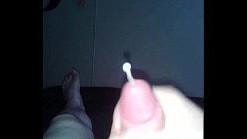 Uncut cock cum shot