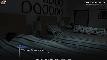 Young blonde babe with big tits rides roommate's big cock and gets a cumshot on her belly taboo university steam game 3d animated hentai game part #9