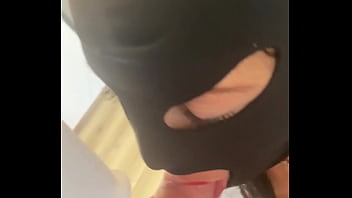 Red lipstick blowjob & hardcore doggy in fishnet lingerie