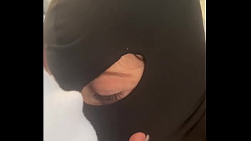 Red lipstick blowjob & hardcore doggy in fishnet lingerie