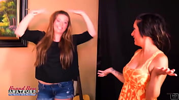 Skinny cute blonde madelyn and brunette sofia finger fuck each others twat