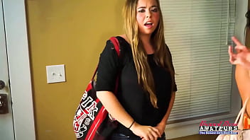 Skinny cute blonde madelyn and brunette sofia finger fuck each others twat