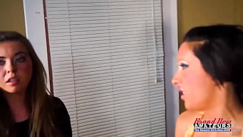 Skinny cute blonde madelyn and brunette sofia finger fuck each others twat