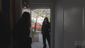 Sinn sage and her lesbian lover ariel x play with a big strap on dildo