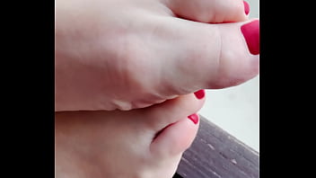 My tasty red toes looks so suckable