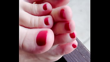 My tasty red toes looks so suckable