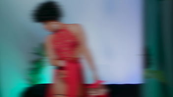 Curly haired beauty selva lapiedra finishes with a delightful facial