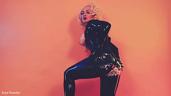 Cowgirl fuck latex bondage and pussy masturbation milf arya grander