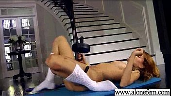 Sexy girl masturbating with all kind of toys movie 28