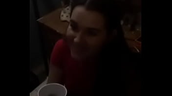 Nasty girl drinks spit Nasty girl drinks spit