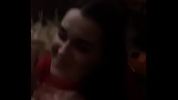 Nasty girl drinks spit