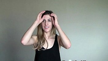 Amateur girl playing with her favorite toy on webcam