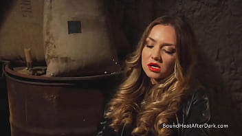 Curvy big tits lesbian slave kissing with madame till orgasm