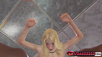 Hot anime blonde standing tied sex and cowgirl fuck with epic cumshot in pussy