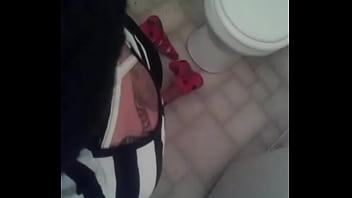 Sparkle sucking on black dick in the bathroom