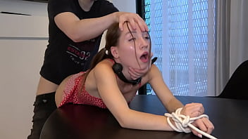 Tied up and fucked a petite russian teen