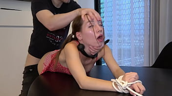 Tied up and fucked a petite russian teen