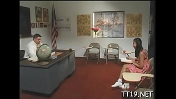 Sexy teacher licks and sucks