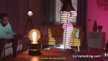 She likes videogames while riding a big black cock She likes videogames while riding a big black cock