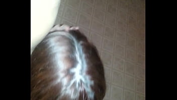 Amateur kitchen blowjob