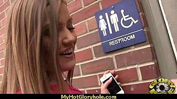 Huge tit babe deepthroats gloryhole dick 29